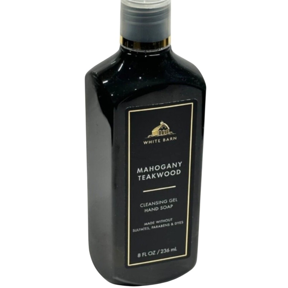 White Barn Mahogany Teakwood Cleansing Gel Hand‎ Soap 8 fl oz Bath Body Works